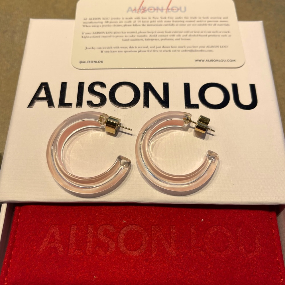 Alison Lou Light Pink Jelly Hoops